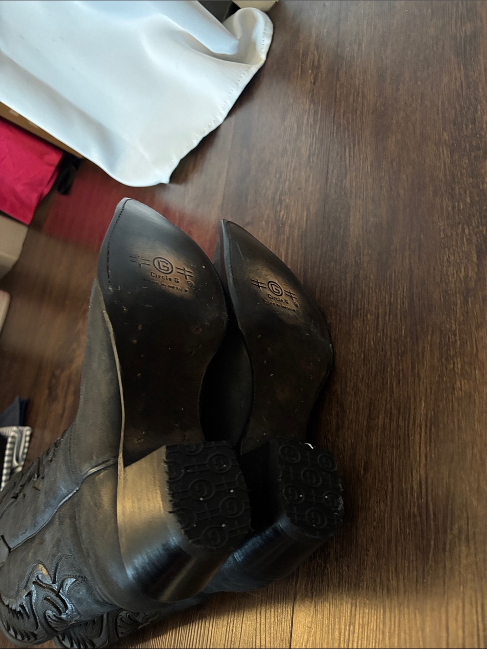 Circle G Black Embroidered Over-the-Knee Western Boots - Picture 5 of 5